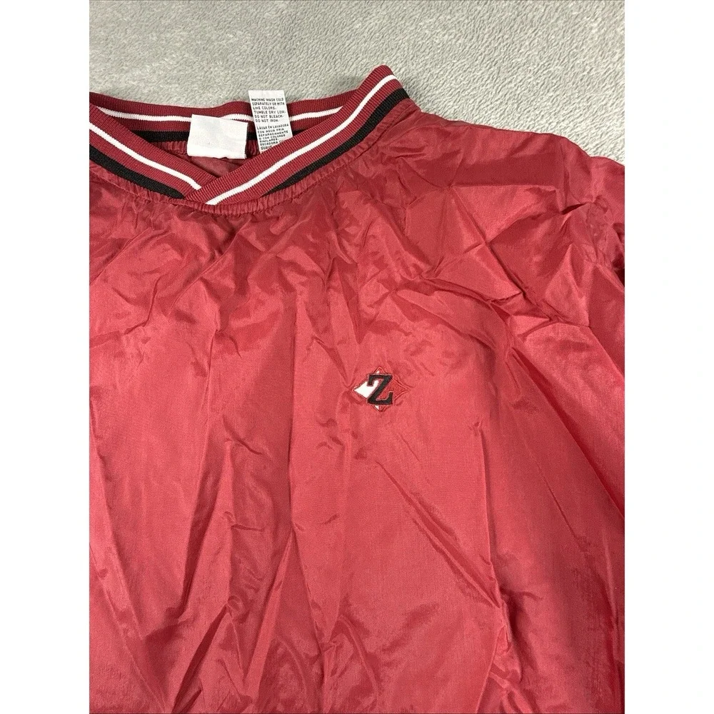 Vintage 90s‎ JERZEES Men's Classic Pullover Windbreaker Jacket Burgundy Size XL